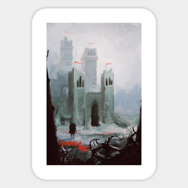 Castle in the Snow Sticker by AidanJWar